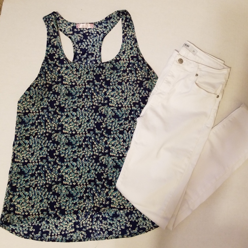 SOPHIE&KATE Racerback Floral Print Top